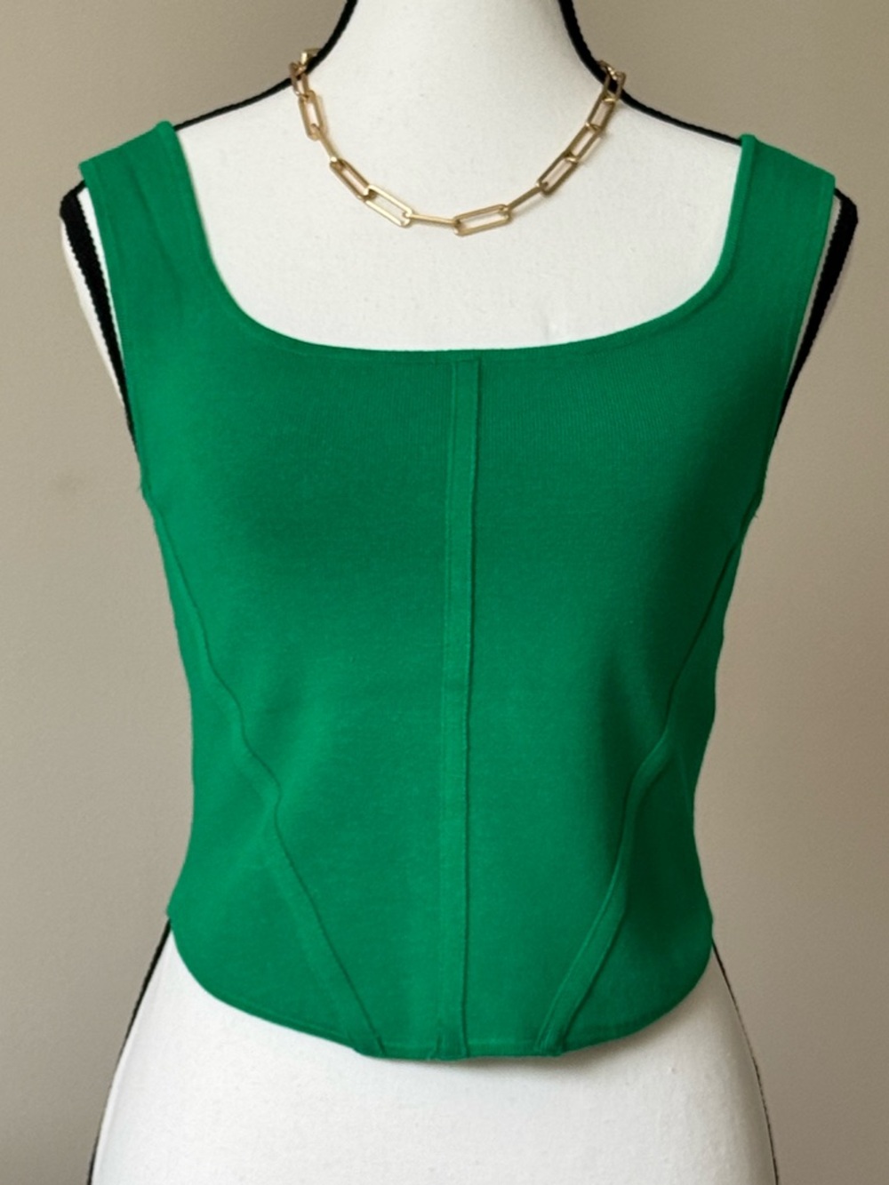 House of Harlow 1960 Green Square-Neck Women’s Tank Top size Small